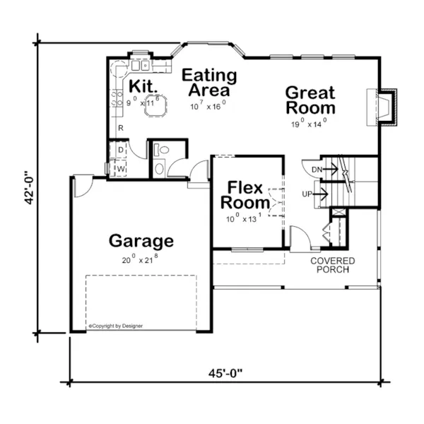 Traditional House Plan First Floor - Brimley Park Country Home 026D-0402 - Search House Plans and More