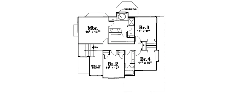 Farmhouse Plan Second Floor - Berrychappel Country Home 026D-0885 - Search House Plans and More