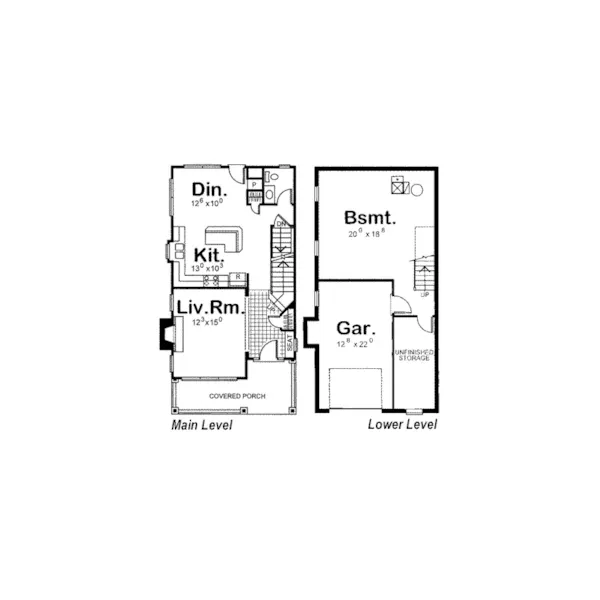 Traditional House Plan First Floor - Haviland Point Narrow Lot Home 026D-0922 - Search House Plans and More