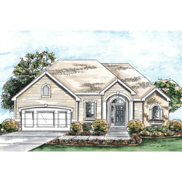 Ranch House Plan Front Image - Sanctuary Ranch Home 026D-1021 - Shop House Plans and More