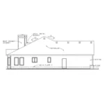 Ranch House Plan Left Elevation - Sanctuary Ranch Home 026D-1021 - Shop House Plans and More