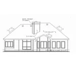 Ranch House Plan Rear Elevation - Sanctuary Ranch Home 026D-1021 - Shop House Plans and More