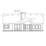 Ranch House Plan Rear Elevation - Harveys Lake Ranch Home 026D-1022 - Search House Plans and More