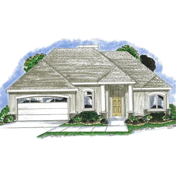 Modern House Plan Front Image - Lombez European Ranch Home 026D-1023 - Shop House Plans and More