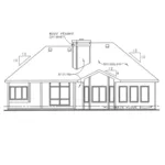 Modern House Plan Rear Elevation - Lombez European Ranch Home 026D-1023 - Shop House Plans and More