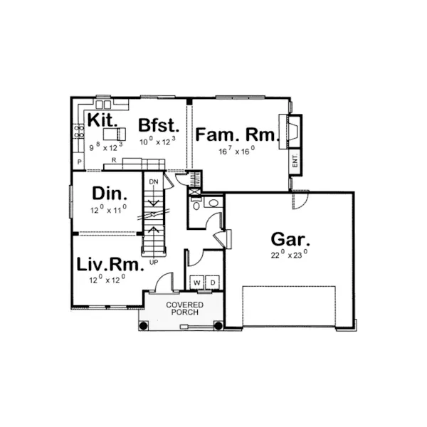 Country House Plan First Floor - Gilson Arts And Crafts Home 026D-1178 - Search House Plans and More