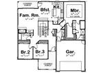 Country French House Plan First Floor - Wesleyan European Home 026D-1182 - Shop House Plans and More