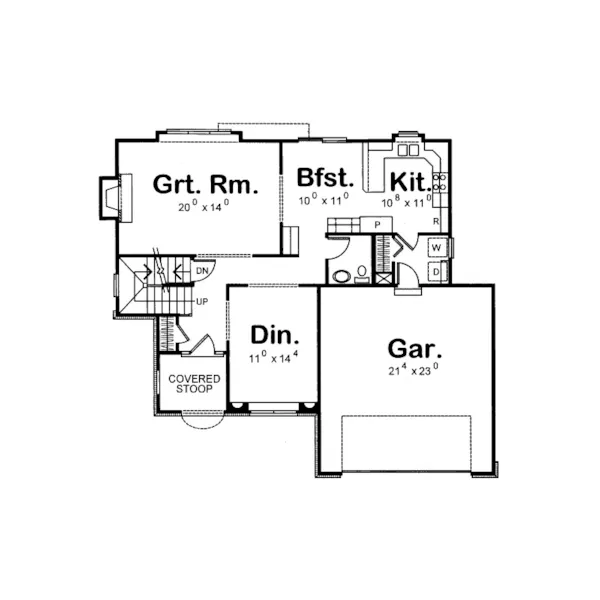 Traditional House Plan First Floor - Kincaid Crossing European Home 026D-1203 - Search House Plans and More