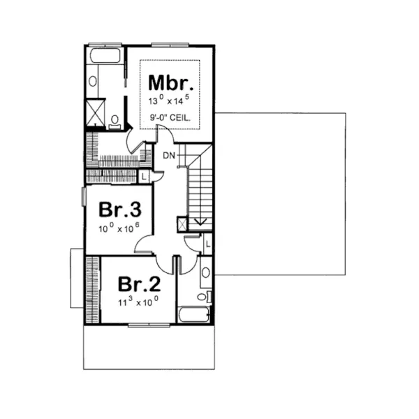 Country House Plan Second Floor - Dubois Spring Craftsman Home 026D-1232 - Search House Plans and More