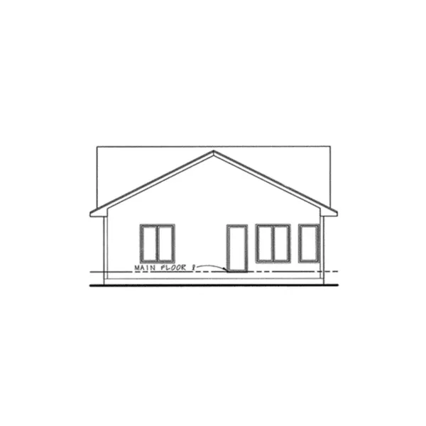 Country House Plan Rear Elevation - Campbell Manor Ranch Home 026D-1239 - Search House Plans and More