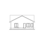 Country House Plan Rear Elevation - Campbell Manor Ranch Home 026D-1239 - Search House Plans and More