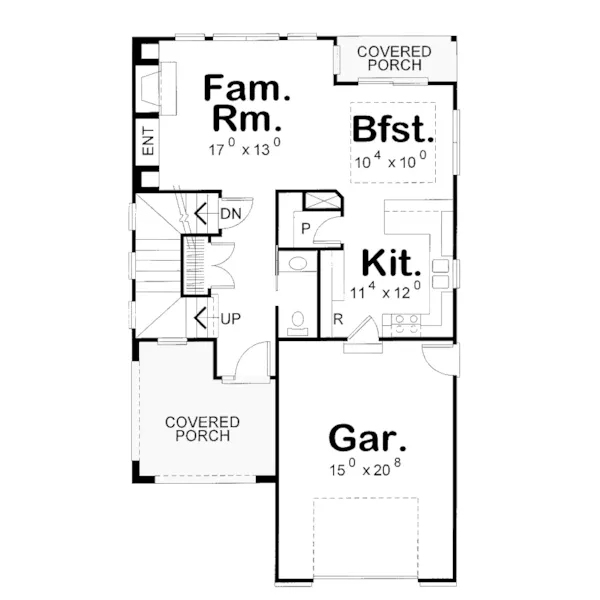 Craftsman House Plan First Floor - Cambria Creek Country Home 026D-1242 - Search House Plans and More