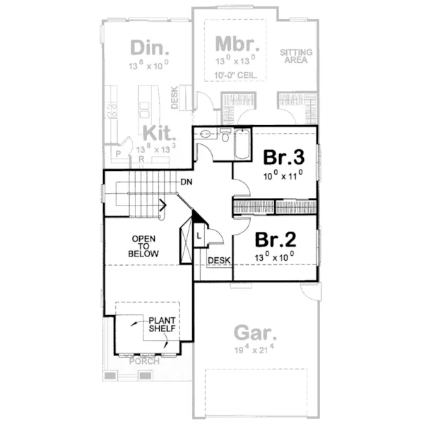 Craftsman House Plan Second Floor - Carmi Creek Craftsman Home 026D-1248 - Search House Plans and More