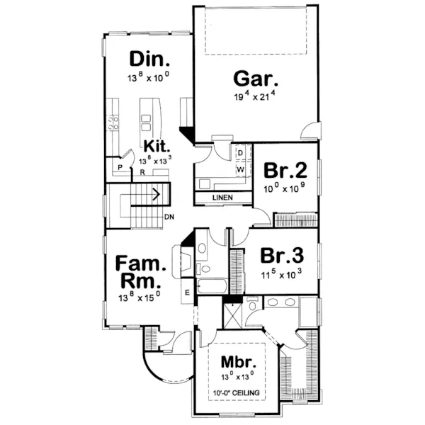 Victorian House Plan First Floor - Dixon Spring European Home 026D-1250 - Search House Plans and More