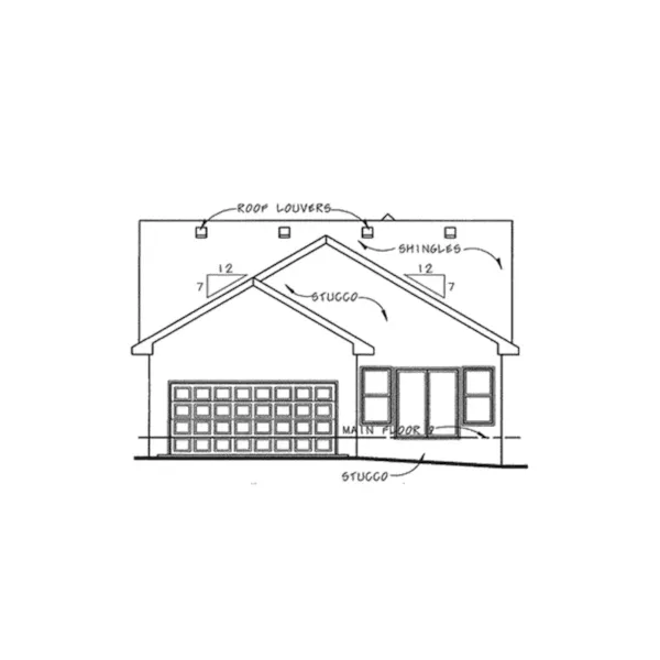 Victorian House Plan Rear Elevation - Dixon Spring European Home 026D-1250 - Search House Plans and More