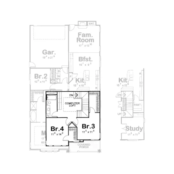 Country House Plan Second Floor - Turnberry Hill Craftsman Home 026D-1265 - Shop House Plans and More