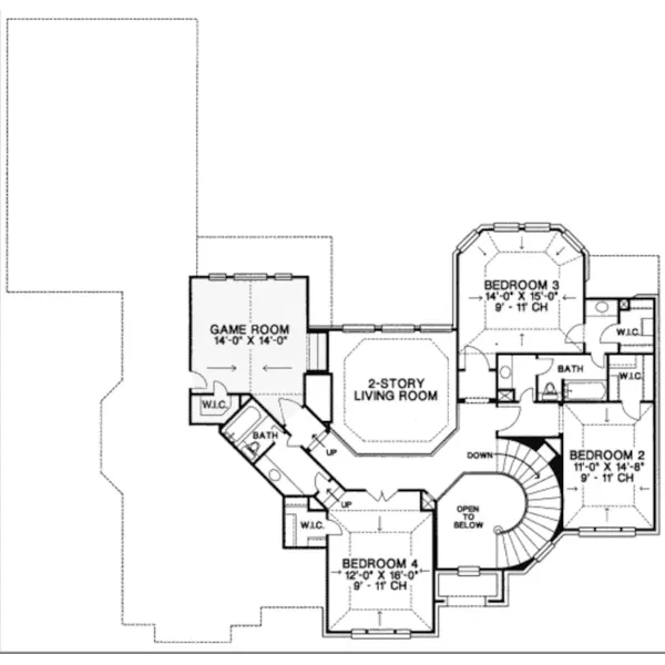 Traditional House Plan Second Floor - Harwood Heights European Home 026D-1309 - Search House Plans and More