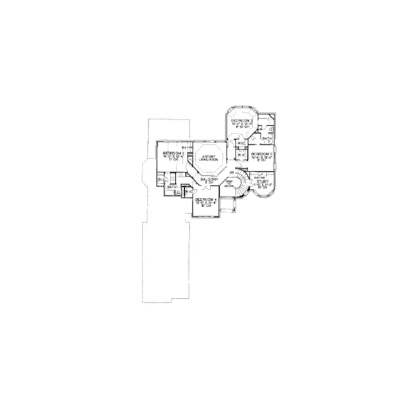 Southern House Plan Second Floor - Bliss Creek Victorian Home 026D-1316 - Search House Plans and More