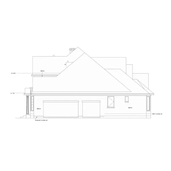 European House Plan Right Elevation - Naperville European Style Home 026D-1324 - Shop House Plans and More