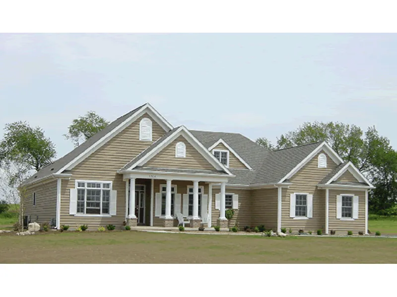 Traditional House Plan Front Photo 01 - Daley Two-Story Home 026D-1350 - Search House Plans and More
