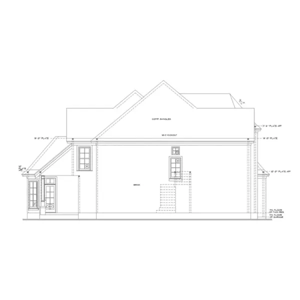 Southern House Plan Left Elevation - Hudson Park European Home 026D-1355 - Search House Plans and More