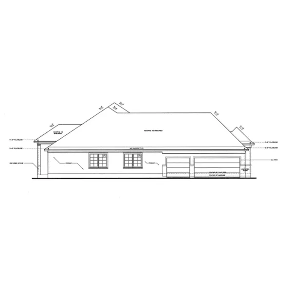 Ranch House Plan Left Elevation - Hubbard European Ranch Home 026D-1359 - Search House Plans and More