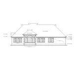 Ranch House Plan Rear Elevation - Hubbard European Ranch Home 026D-1359 - Search House Plans and More