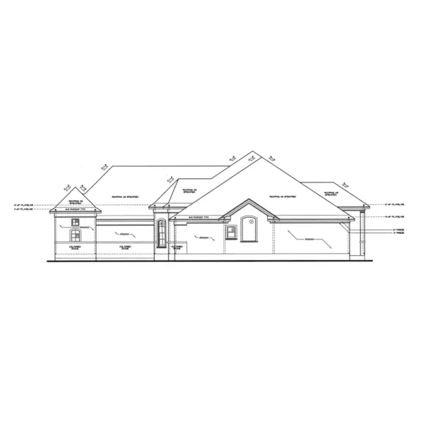 Ranch House Plan Right Elevation - Hubbard European Ranch Home 026D-1359 - Search House Plans and More