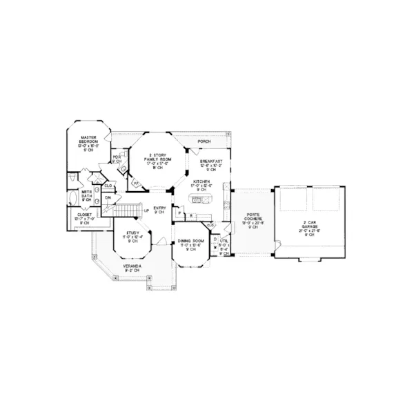 Traditional House Plan First Floor - Lincoln Park Victorian Home 026D-1364 - Shop House Plans and More