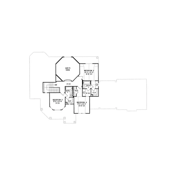 Traditional House Plan Second Floor - Lincoln Park Victorian Home 026D-1364 - Shop House Plans and More