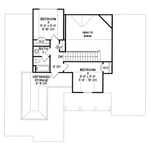 Traditional House Plan Second Floor - Glenbrook Country Home 026D-1368 - Search House Plans and More