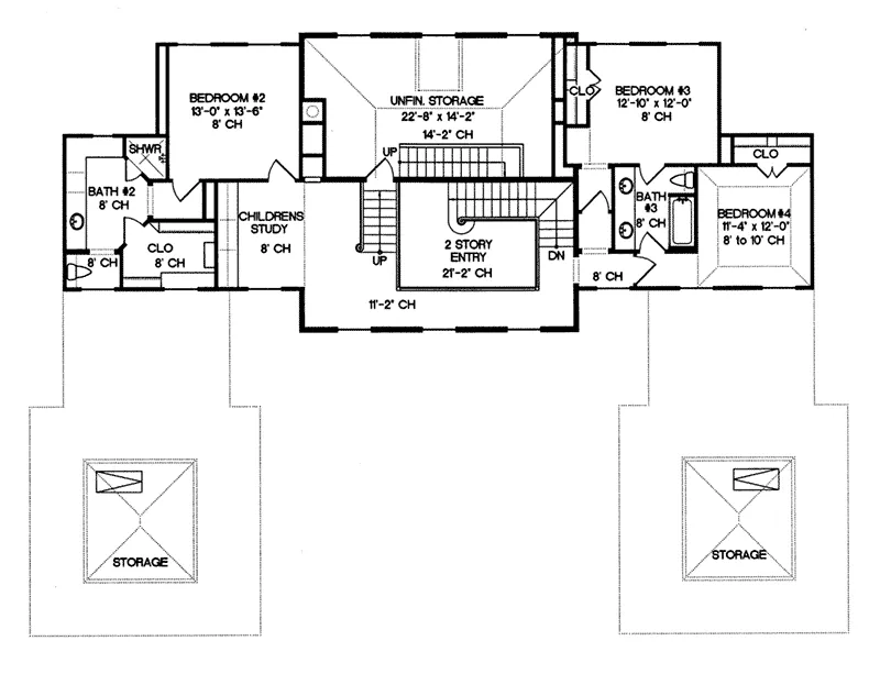 Georgian House Plan Second Floor - Oxford Terrace Luxury Home 026D-1373 - Shop House Plans and More