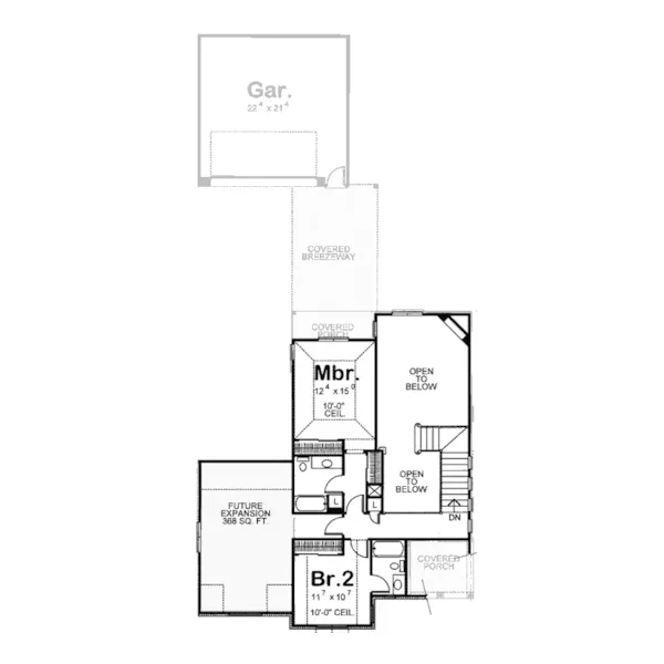 Traditional House Plan Second Floor - Pendleton Point European Home 026D-1385 - Shop House Plans and More