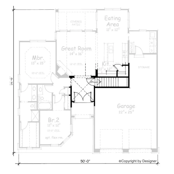 Ranch House Plan Optional Floor Plan - La Grange Point Ranch Home 026D-1397 - Shop House Plans and More