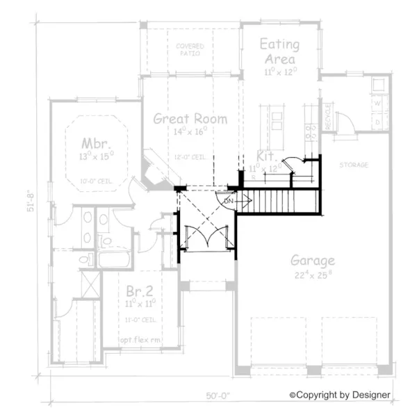 Arts & Crafts House Plan Optional Basement - Grovertown Craftsman Ranch Home 026D-1398 - Search House Plans and More