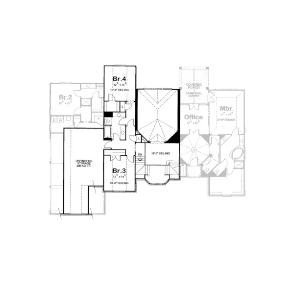 Country French House Plan Second Floor - Ardennes Luxury Home 026D-1407 - Search House Plans and More