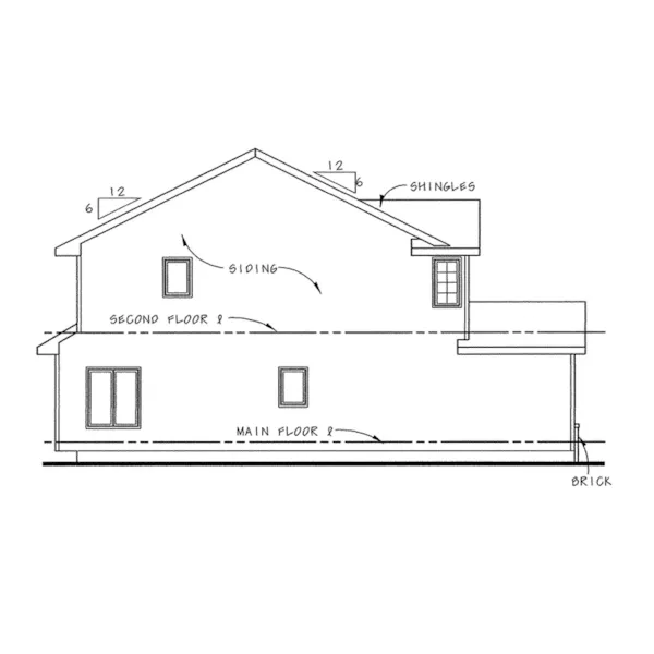 Craftsman House Plan Left Elevation - Paxton Park Narrow Lot Home 026D-1659 - Shop House Plans and More