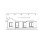 Ranch House Plan Rear Elevation - Pecan Point Narrow Lot Home 026D-1666 - Shop House Plans and More