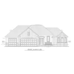 Traditional House Plan Front Elevation - Larkwood European Ranch Home 026D-1673 - Shop House Plans and More