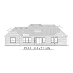 Traditional House Plan Rear Elevation - Larkwood European Ranch Home 026D-1673 - Shop House Plans and More
