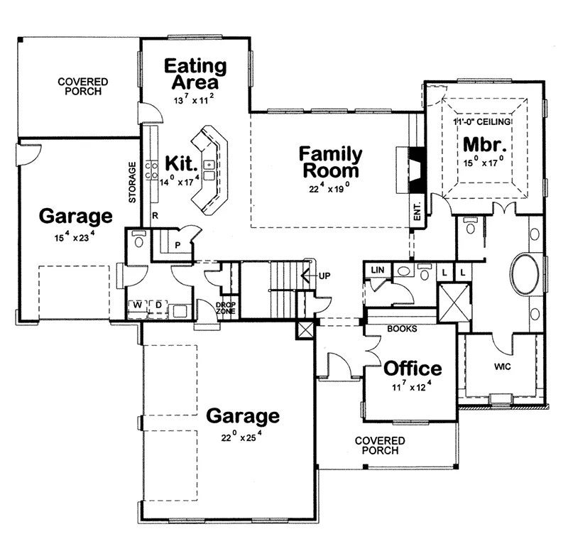 Traditional House Plan First Floor - Lesterville European Home 026D-1676 - Shop House Plans and More