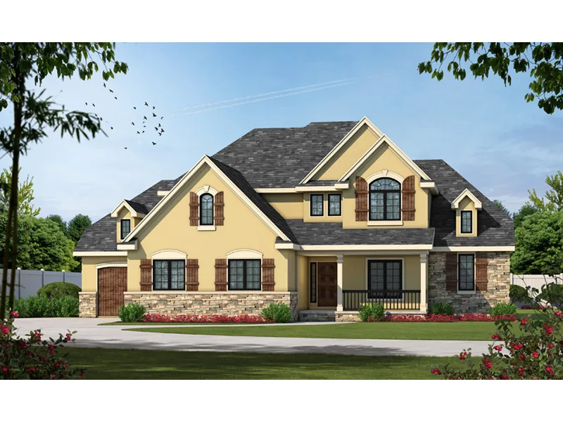 Traditional House Plan Front Image - Lesterville European Home 026D-1676 - Shop House Plans and More