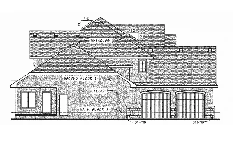 Traditional House Plan Left Elevation - Lesterville European Home 026D-1676 - Shop House Plans and More