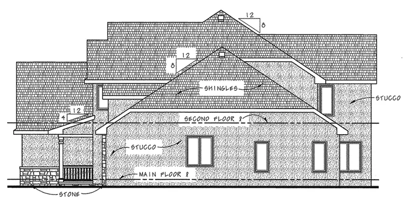 Traditional House Plan Right Elevation - Lesterville European Home 026D-1676 - Shop House Plans and More