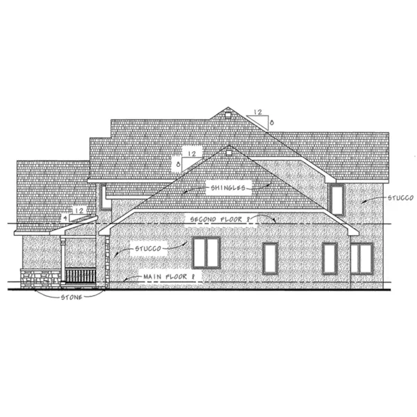 Sunbelt House Plan Right Elevation - Lesterville European Home 026D-1676 - Shop House Plans and More