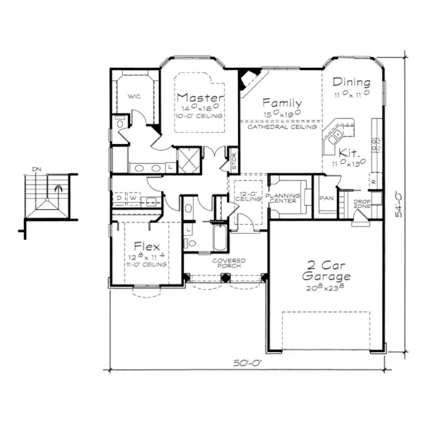 Traditional House Plan First Floor - Emmetsburg Ranch Home 026D-1690 - Search House Plans and More