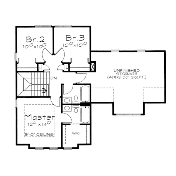 Bungalow House Plan Second Floor - McNally Country Home 026D-1695 - Shop House Plans and More