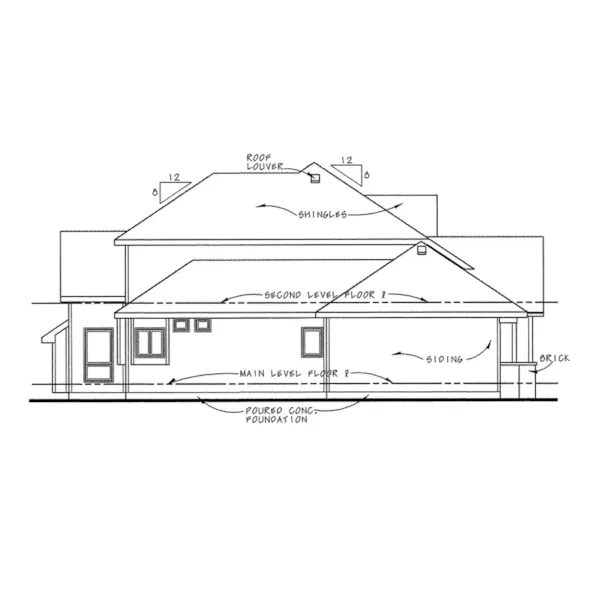 Southern House Plan Left Elevation - Stilson Craftsman Home 026D-1699 - Shop House Plans and More