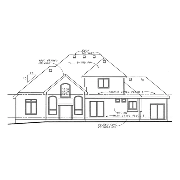 Southern House Plan Rear Elevation - Stilson Craftsman Home 026D-1699 - Shop House Plans and More