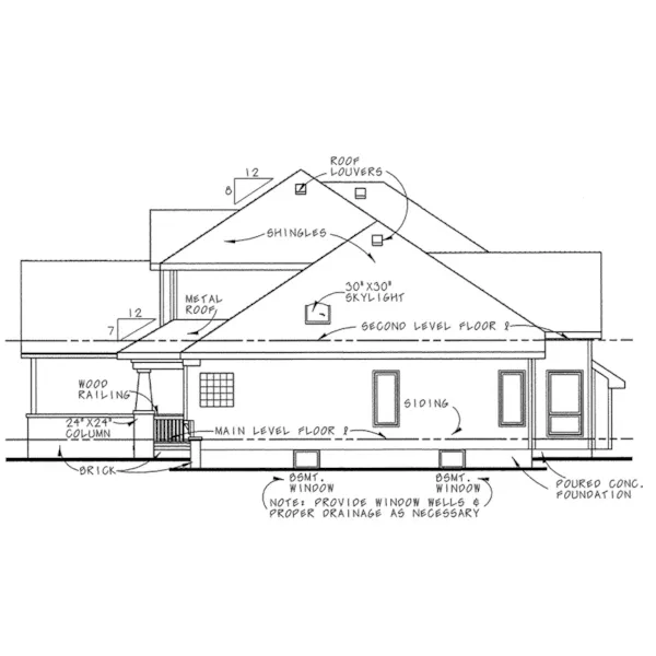 Southern House Plan Right Elevation - Stilson Craftsman Home 026D-1699 - Shop House Plans and More